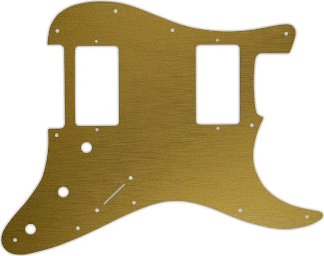 WD Custom Pickguard For Dual Humbucker Fender Stratocaster #14 Simulated Brushed Gold/Black PVC