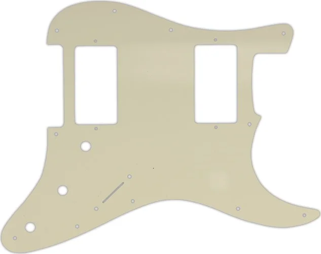 WD Custom Pickguard For Dual Humbucker Fender Stratocaster #55 Parchment 3 Ply