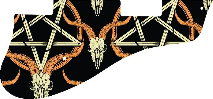 WD Custom Pickguard For Epiphone 2011-2012 Limited Editon 50th Anniversary Casino #GOC01 Occult Goat Skull & Pentagram Graphic