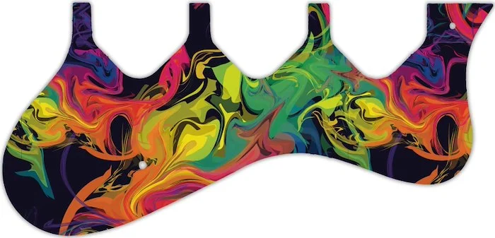 WD Custom Pickguard For Epiphone 2011-Present Riviera Custom P93 #GP01 Rainbow Paint Swirl Graphic