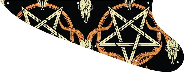 WD Custom Pickguard For Epiphone Limited Edition Joe Bonamassa Treasure Firebird-I #GOC01 Occult Goat Skull & Pentagram Graphic