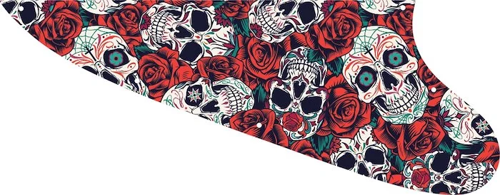 WD Custom Pickguard For Epiphone Limited Edition Joe Bonamassa Treasure Firebird-I #GS01 Dia De Muertos Calavera Skull & Rose Graphic
