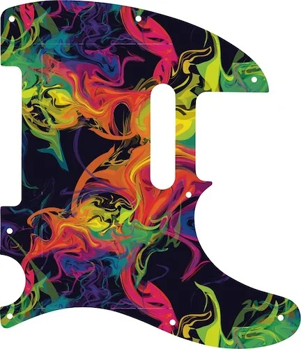 WD Custom Pickguard For Fender 1954-Present USA or 2002-Present Made In Mexico Telecaster #GP01 Rainbow Paint Swirl Graphic
