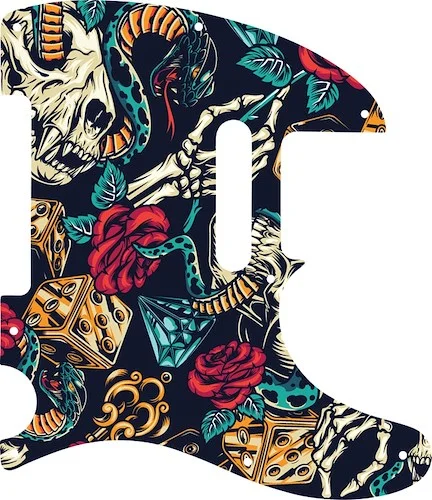 WD Custom Pickguard For Fender 1954-Present USA or 2002-Present Made In Mexico Telecaster #GT03 Vintage Flash Tattoo Graphic