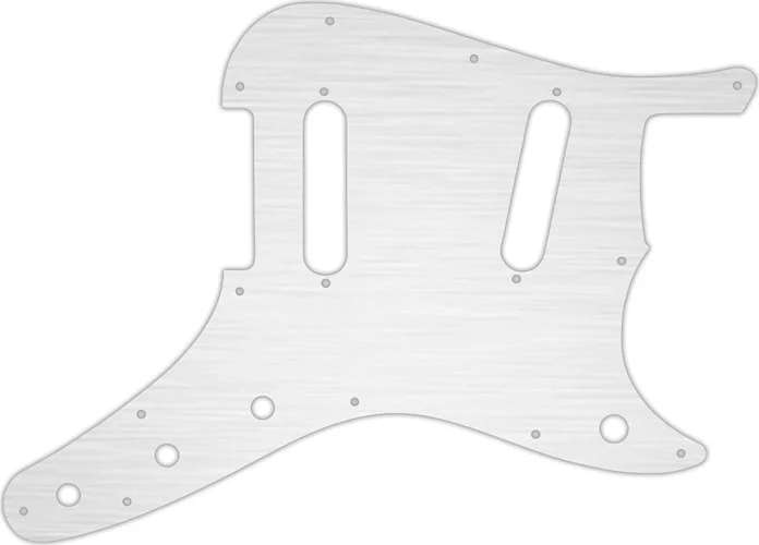 WD Custom Pickguard For Fender 1956-1964 Duo-Sonic #13 Simulated Brushed Silver/Black PVC