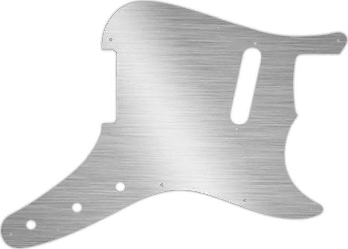 WD Custom Pickguard For Fender 1957-1976 Musicmaster #13 Simulated Brushed Silver/Black PVC