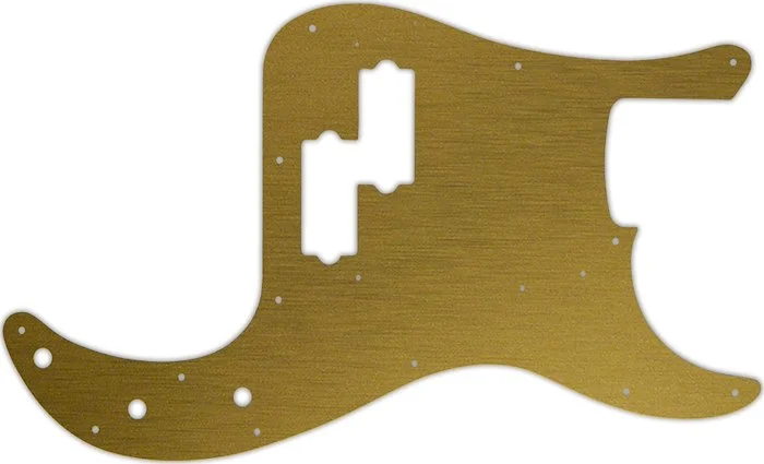 WD Custom Pickguard For Fender 1962-1964 Precision Bass #14 Simulated Brushed Gold/Black PVC