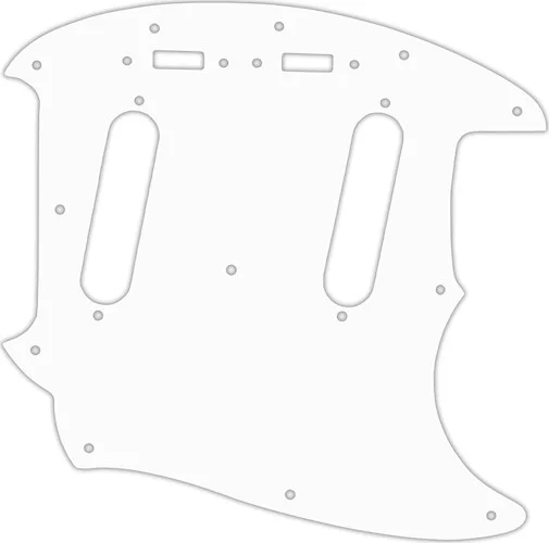 WD Custom Pickguard For Fender 1964-1982 Mustang #04R White/Red/White