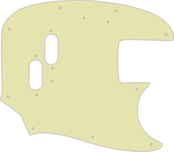 WD Custom Pickguard For Fender 1966-1983 USA Mustang Bass #34S Mint Green Solid