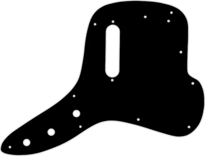 WD Custom Pickguard For Fender 1971-1977 Musicmaster Bass #01T Black Thin