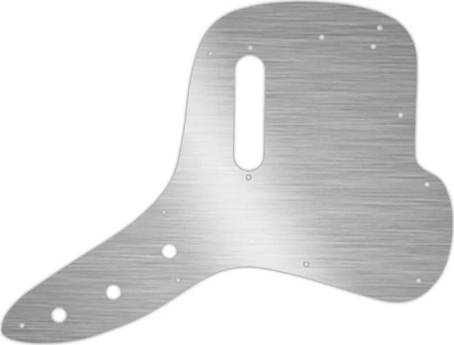 WD Custom Pickguard For Fender 1971-1977 Musicmaster Bass #13 Simulated Brushed Silver/Black PVC