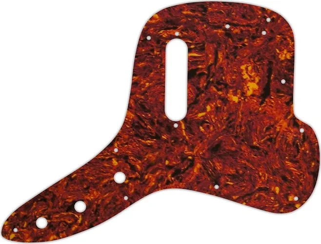 WD Custom Pickguard For Fender 1971-1977 Musicmaster Bass #05W Tortoise Shell/White