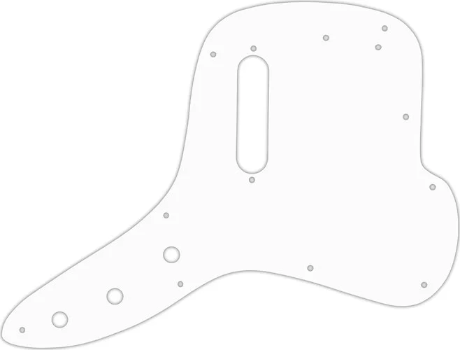 WD Custom Pickguard For Fender 1971-1977 Musicmaster Bass #04R White/Red/White