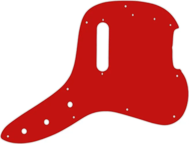 WD Custom Pickguard For Fender 1978 Musicmaster Bass #07S Red Solid