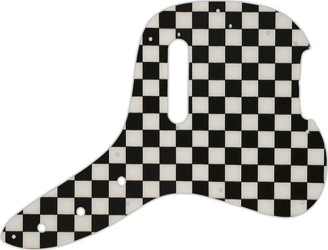 WD Custom Pickguard For Fender 1978 Musicmaster Bass #CK01 Checkerboard Graphic