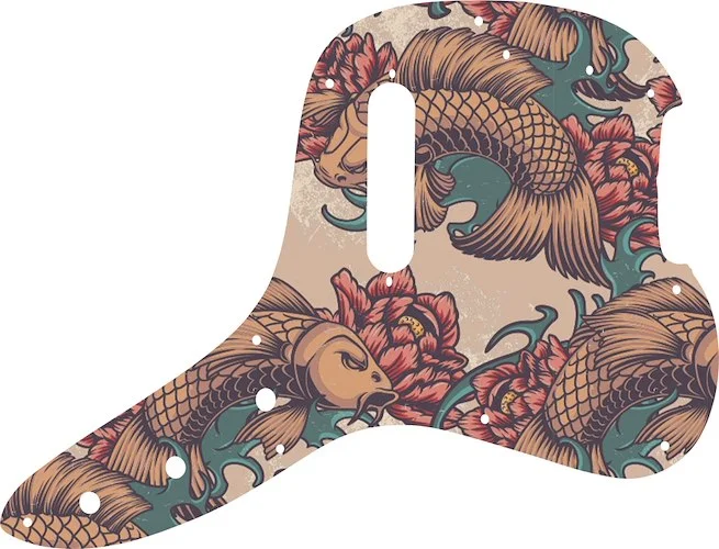 WD Custom Pickguard For Fender 1978 Musicmaster Bass #GT01 Koi Tattoo Graphic