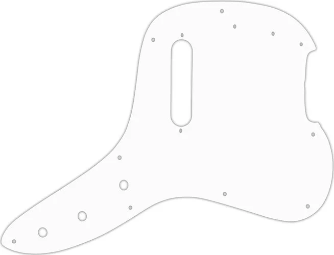 WD Custom Pickguard For Fender 1978 Musicmaster Bass #04R White/Red/White