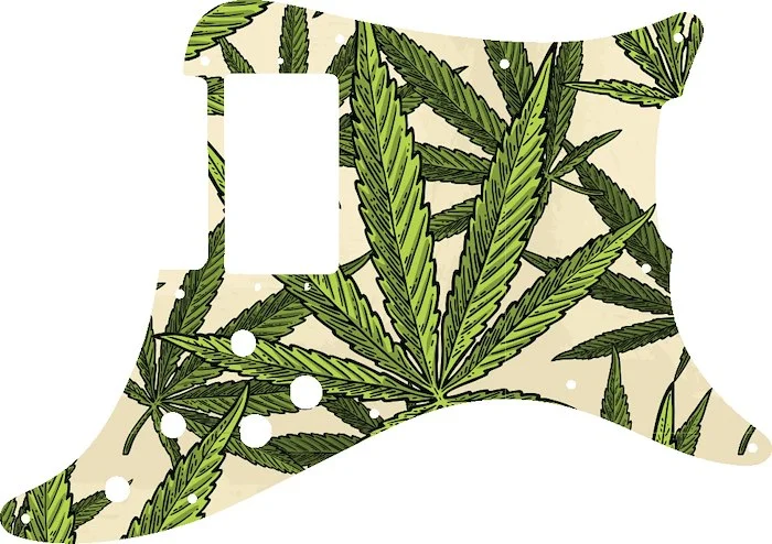 WD Custom Pickguard For Fender 1979-1982 Lead I #GC02 Cannabis Leaf Graphic