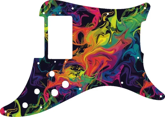 WD Custom Pickguard For Fender 1979-1982 Lead I #GP01 Rainbow Paint Swirl Graphic