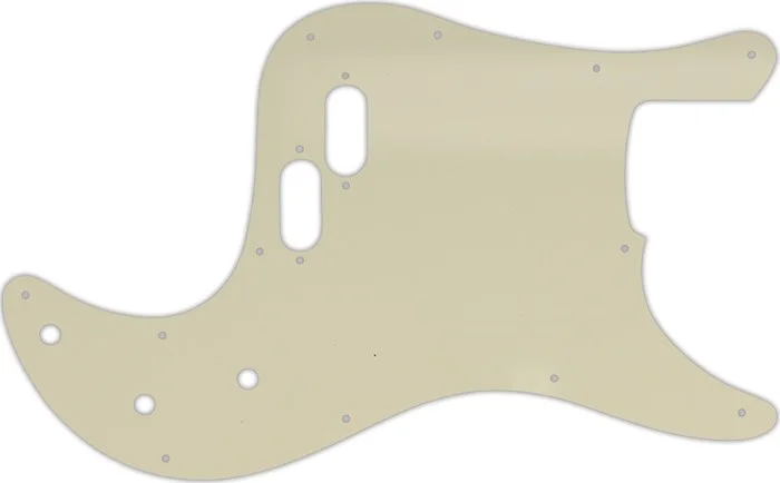 WD Custom Pickguard For Fender 1981-1985 Bullet Bass #55S Parchment Solid