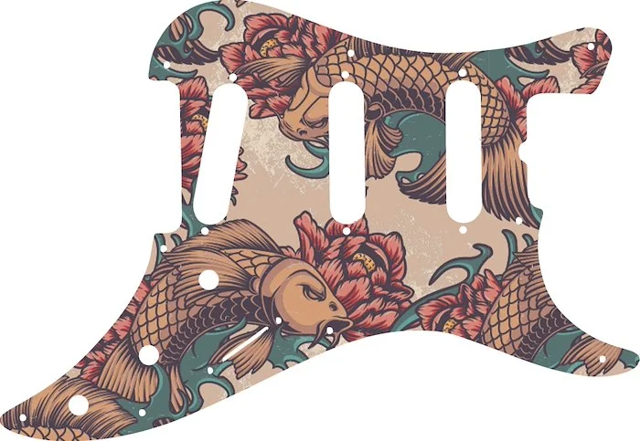 WD Custom Pickguard For Fender 1983 Bullet S-3 #GT01 Koi Tattoo Graphic