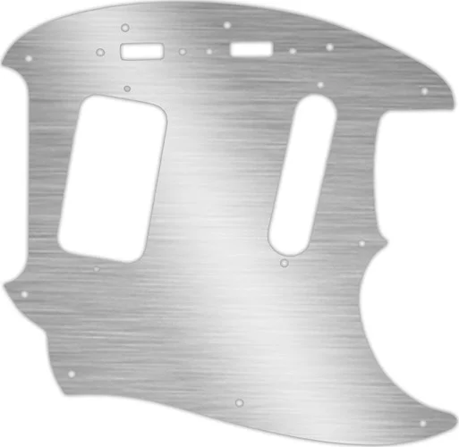 WD Custom Pickguard For Fender 1990's Jag-Stang #13 Simulated Brushed Silver/Black PVC