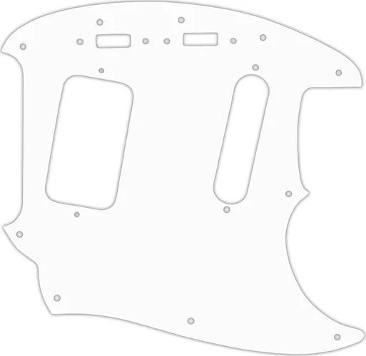 WD Custom Pickguard For Fender 1990's Jag-Stang #02T White Thin
