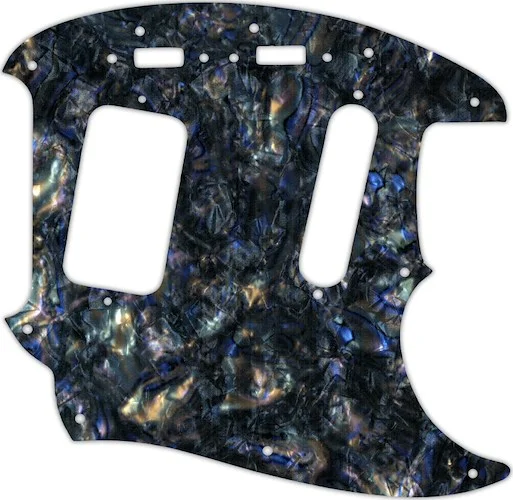 WD Custom Pickguard For Fender 1990's Jag-Stang #35 Black Abalone
