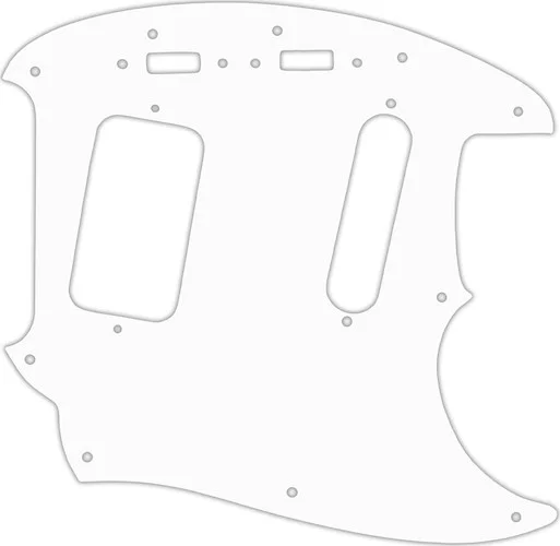 WD Custom Pickguard For Fender 1990's Jag-Stang #02M White Matte