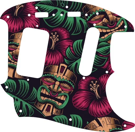 WD Custom Pickguard For Fender 1990's Jag-Stang #GAL01 Aloha Tiki Graphic