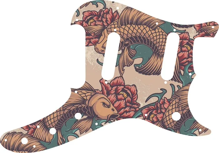 WD Custom Pickguard For Fender 1993-1996 Duo-Sonic Reissue #GT01 Koi Tattoo Graphic