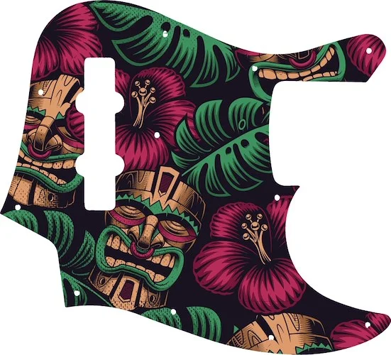WD Custom Pickguard For Fender 1998-2009 Made In Japan Geddy Lee Limited Edition Jazz Bass #GAL01 Aloha Tiki Graphic