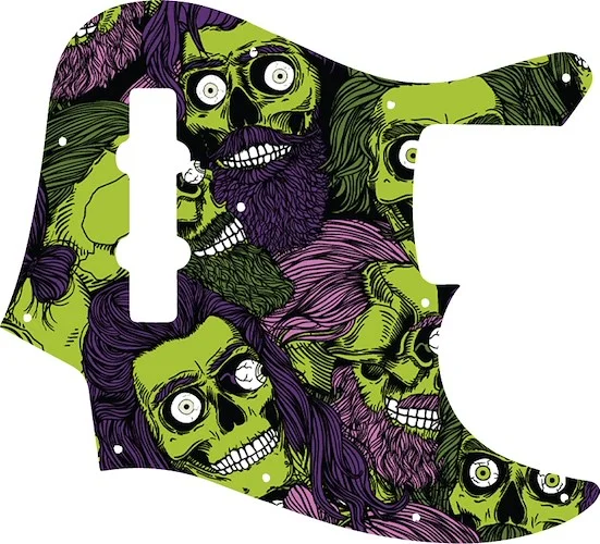 WD Custom Pickguard For Fender 1998-2009 Made In Japan Geddy Lee Limited Edition Jazz Bass #GHA02 Zombeard Graphic