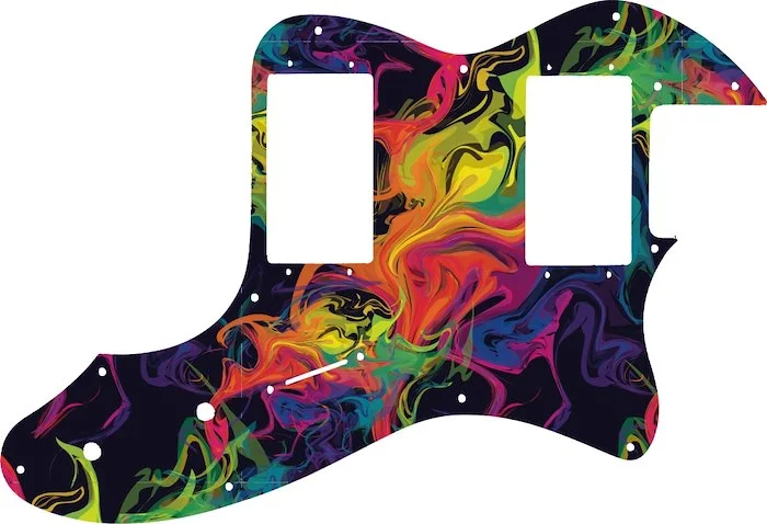 WD Custom Pickguard For Fender 1999 Made In Japan '72 Telecaster Thinline #GP01 Rainbow Paint Swirl Graphic