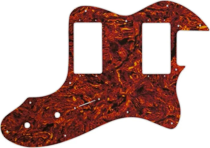 WD Custom Pickguard For Fender 1999-Present Made In Mexico Or 2012-2013 American Vintage '72 Telecaster Thinline #05W Tortoise Shell/White