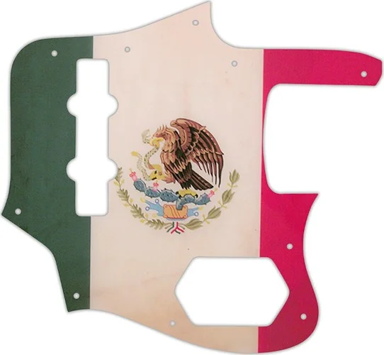 WD Custom Pickguard For Fender 2006-2009 Made In Japan Deluxe Jaguar Bass #G12 Mexican Flag Graphic