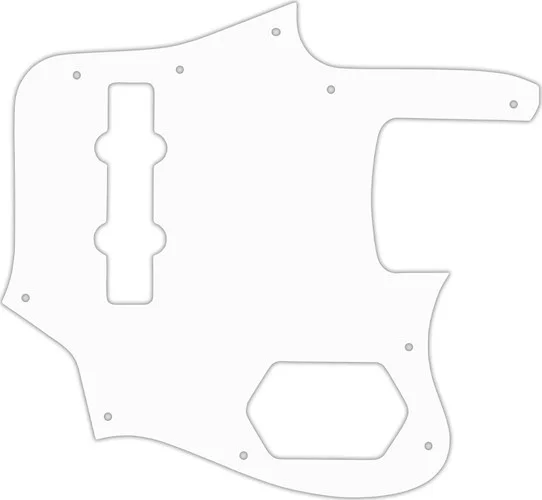 WD Custom Pickguard For Fender 2006-2009 Made In Japan Deluxe Jaguar Bass #02 White