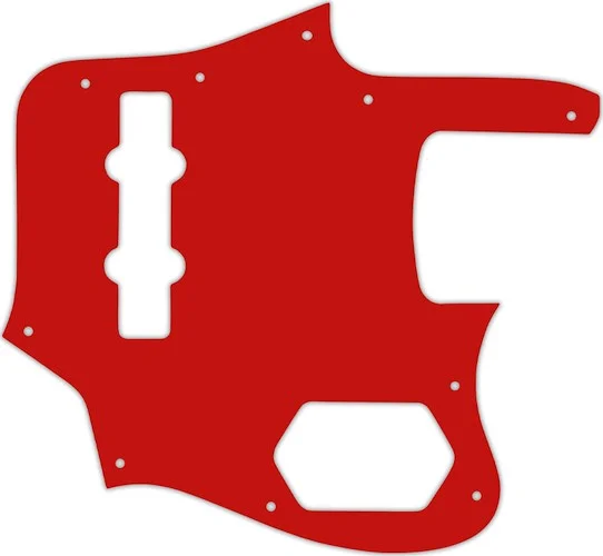 WD Custom Pickguard For Fender 2006-2009 Made In Japan Deluxe Jaguar Bass #07 Red/White/Red