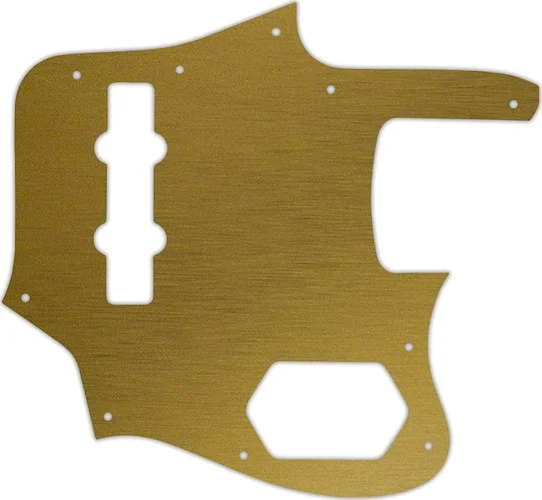 WD Custom Pickguard For Fender 2006-2009 Made In Japan Deluxe Jaguar Bass #14 Simulated Brushed Gold