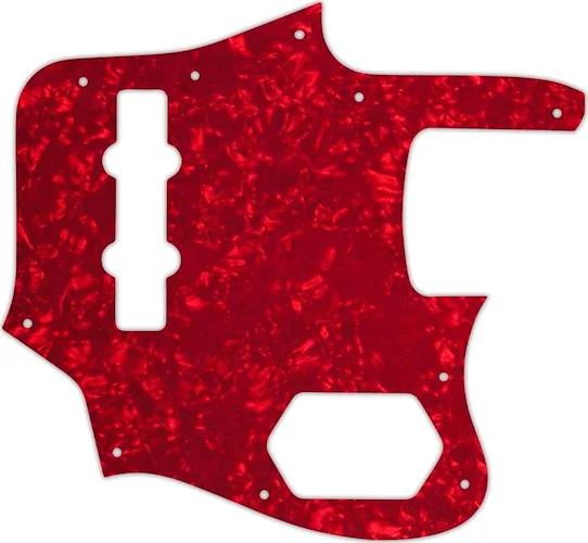 WD Custom Pickguard For Fender 2006-2009 Made In Japan Deluxe Jaguar Bass #28R Red Pearl/White/Black