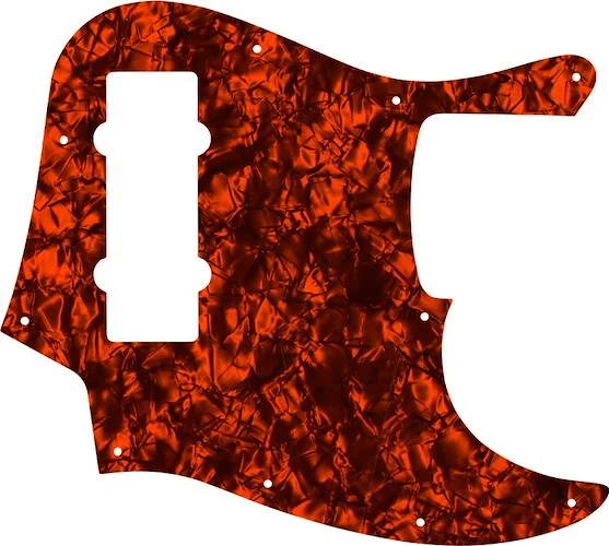 WD Custom Pickguard For Fender 2012-2013 Made In China 5 String Modern Player Jazz Bass V #28OP Orange Pearl/Black/White/Black