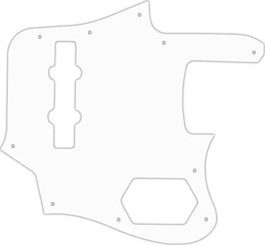 WD Custom Pickguard For Fender 2012-2013 Made In Japan Deluxe Jaguar Bass #04R White/Red/White