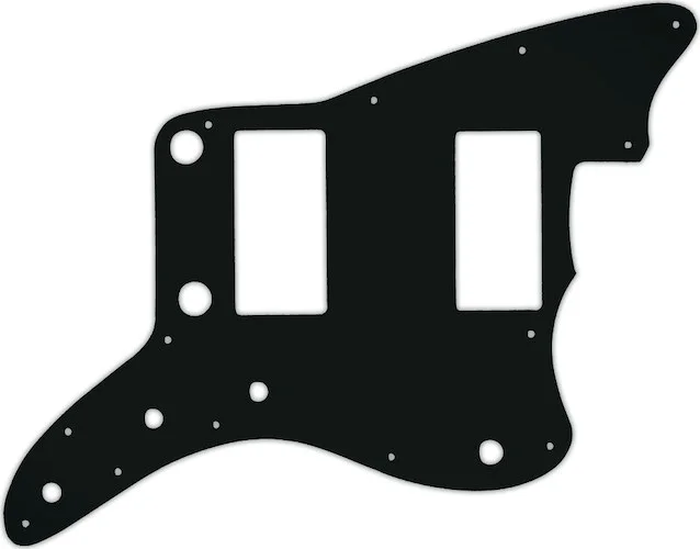 WD Custom Pickguard For Fender 2013-2014 Made In China Modern Player Jazzmaster HH #01A Black Acryli