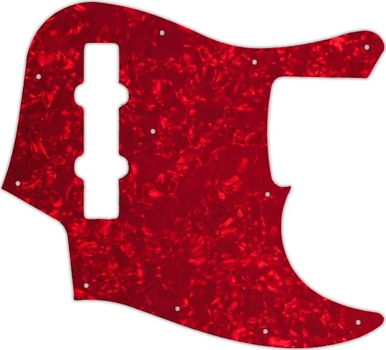 WD Custom Pickguard For Fender 2013 Made In Japan JB62SS Smart Scale Jazz Bass #28R Red Pearl/White/