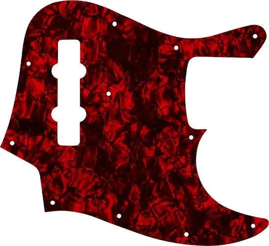 WD Custom Pickguard For Fender 2013-Present Made In Mexico Geddy Lee Jazz Bass #28DRP Dark Red Pearl/Black/White/Black