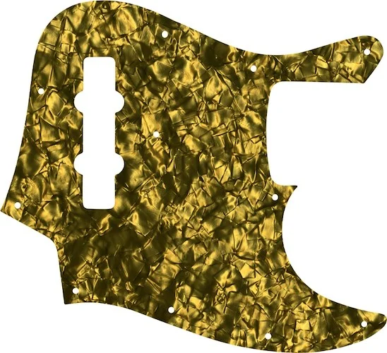 WD Custom Pickguard For Fender 2013-Present Made In Mexico Geddy Lee Jazz Bass #28GD Gold Pearl/Black/White/Black