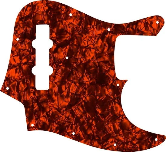 WD Custom Pickguard For Fender 2013-Present Made In Mexico Geddy Lee Jazz Bass #28OP Orange Pearl/Black/White/Black