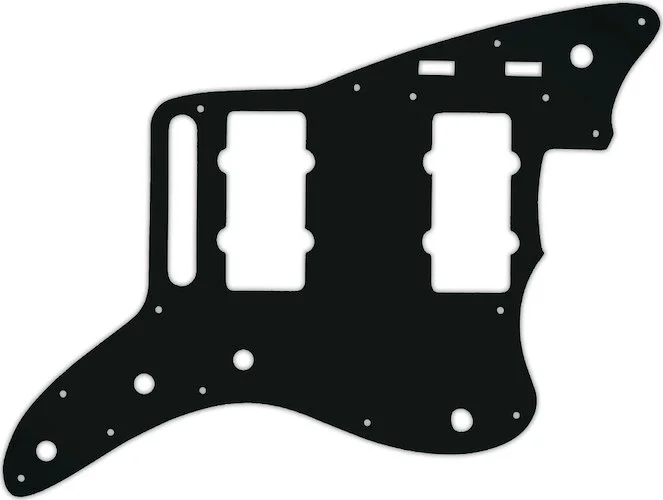 WD Custom Pickguard For Fender 2014-2019 Made In Mexico Troy Van Leeuwen Jazzmaster #01A Black Acryl