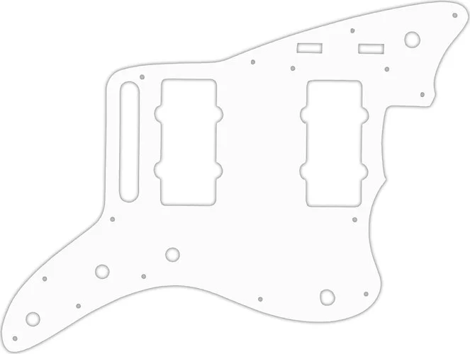 WD Custom Pickguard For Fender 2014-2019 Made In Mexico Troy Van Leeuwen Jazzmaster #02T White Thin