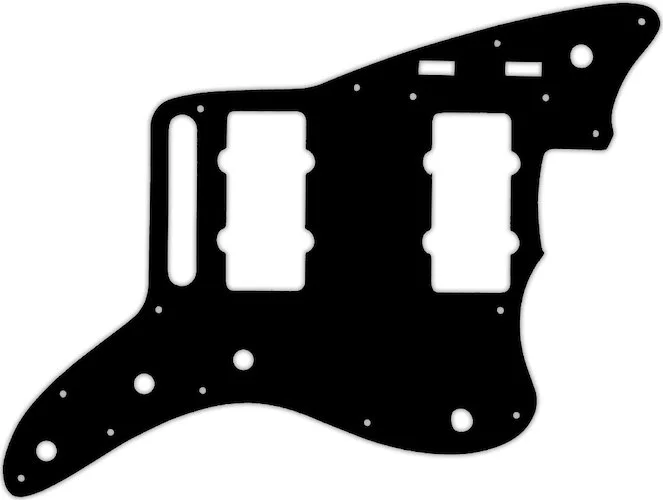 WD Custom Pickguard For Fender 2014-2019 Made In Mexico Troy Van Leeuwen Jazzmaster #03P Black/Parch